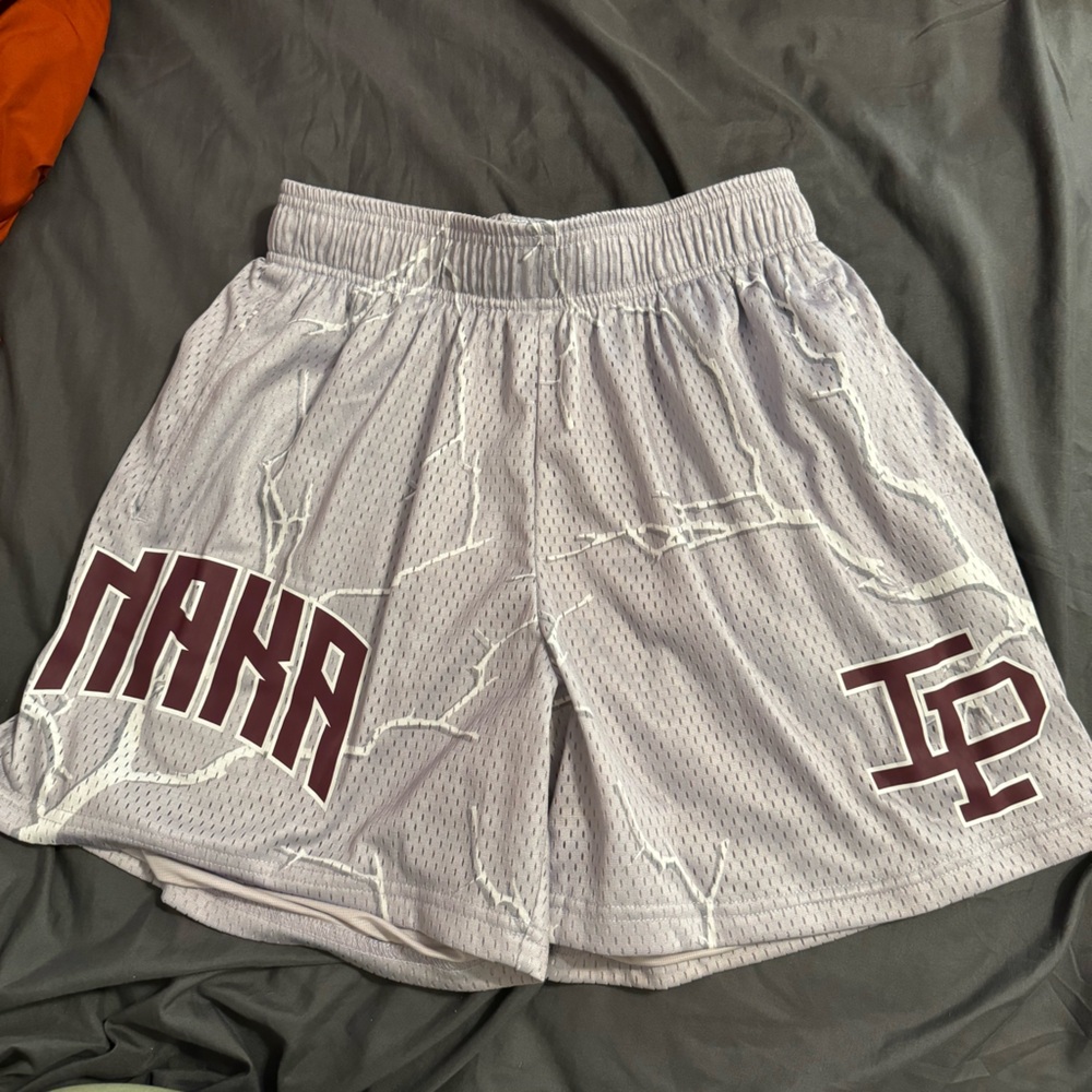 Inaka Power Athletic Shorts - White and Maroon